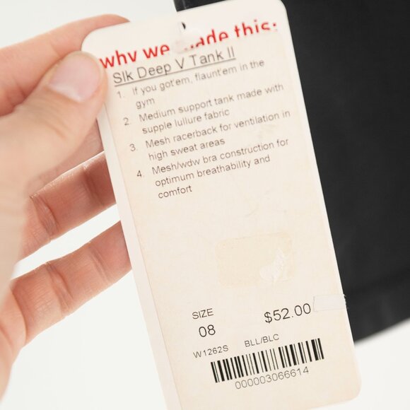 Lululemon Deep V Tank Black | 8 NWT - Picture 6 of 11